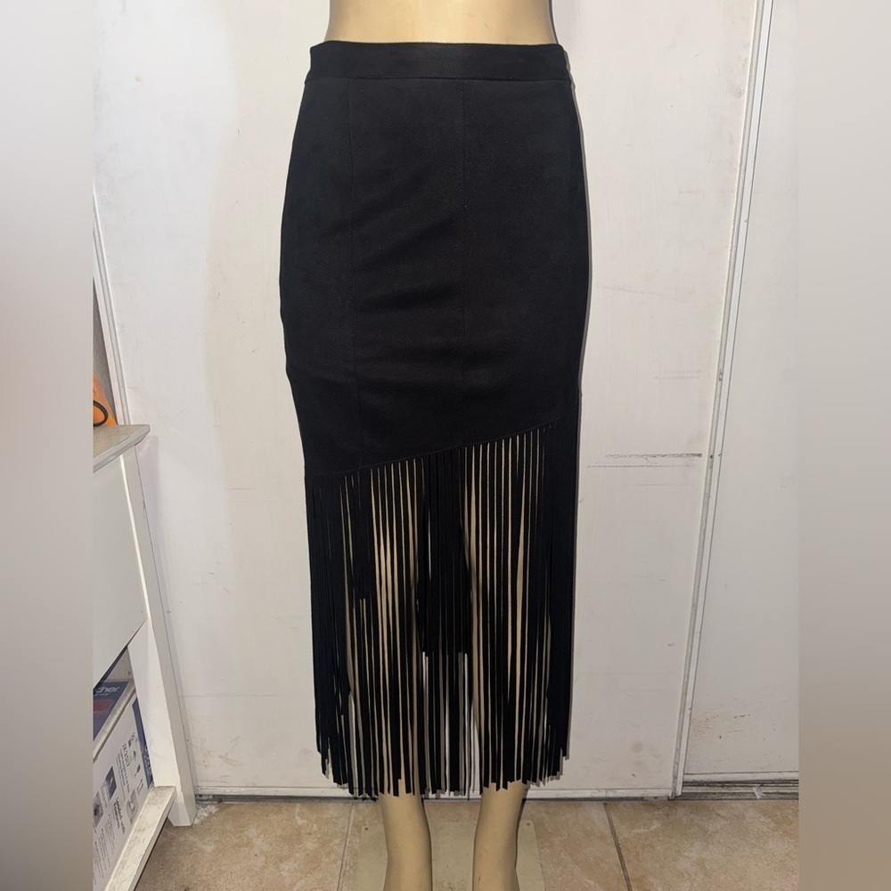 SUEDE Zara Elegant Black Skirt
